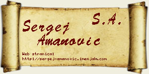 Sergej Amanović vizit kartica